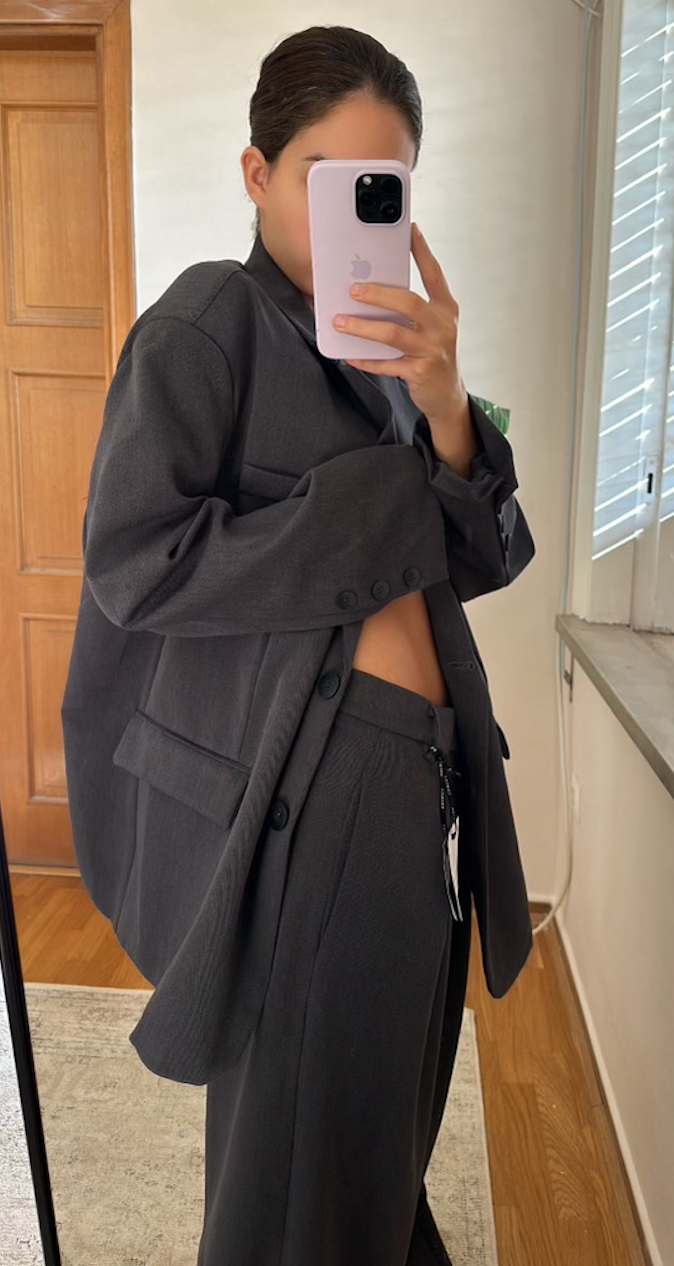 Grey Oversized Blazer