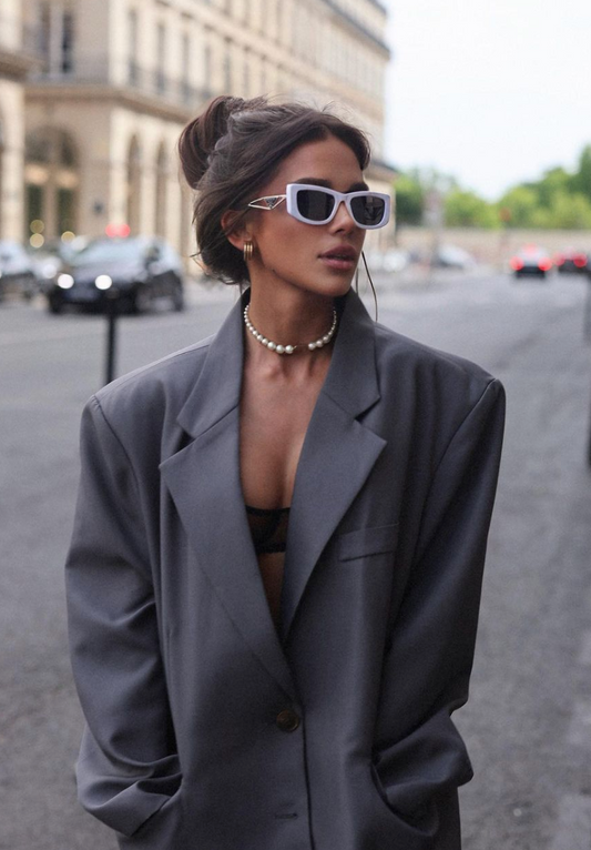 Grey Oversized Blazer