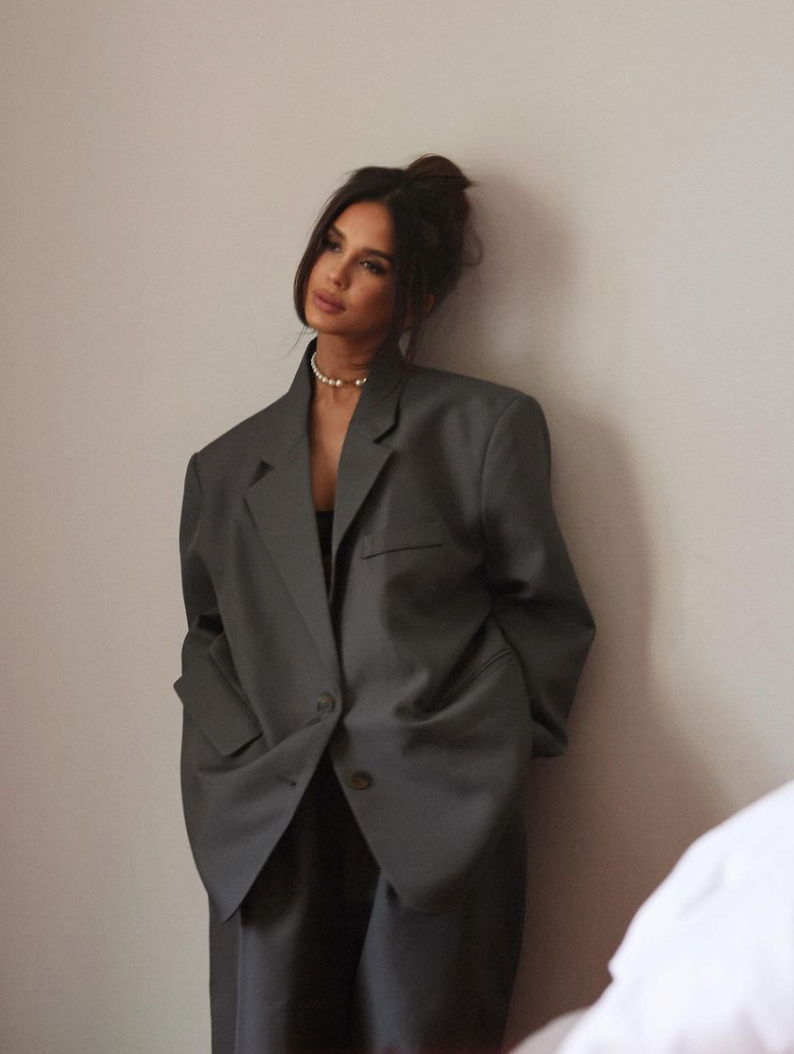 Grey Oversized Blazer