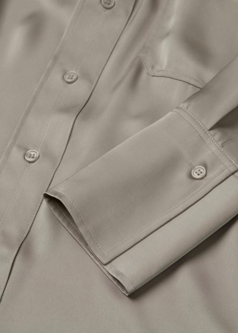 Oversized Satin Shirt