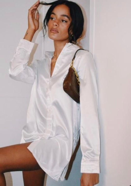 Oversized Satin Shirt