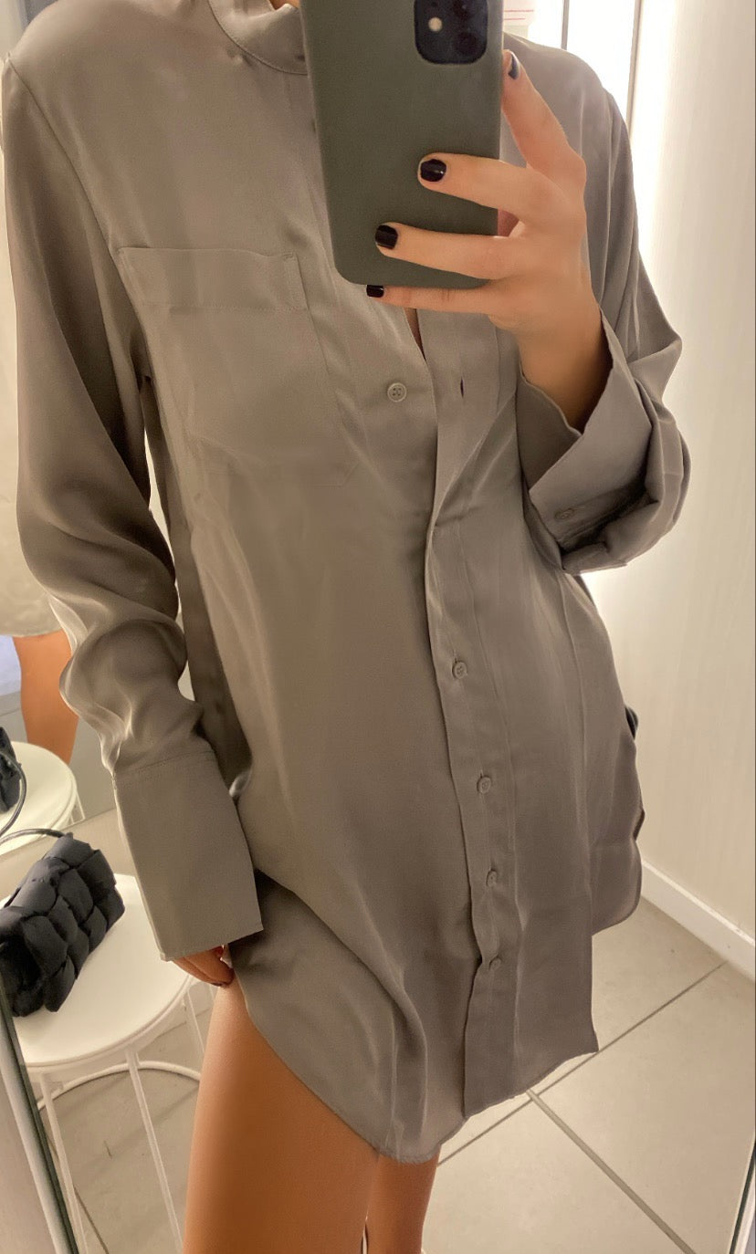Oversized Satin Shirt